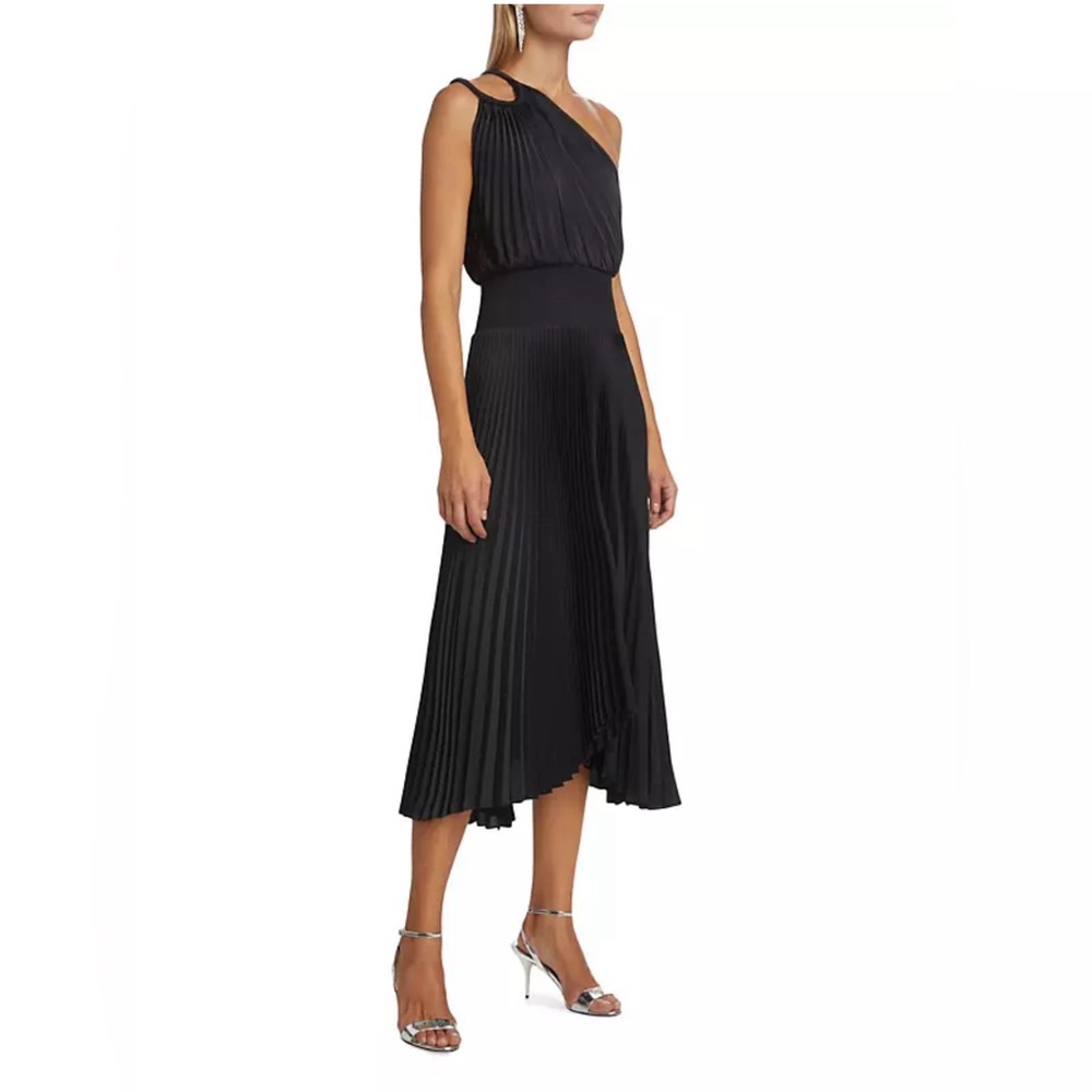 A. L. C Ruby Plisse One Shoulder midi dress